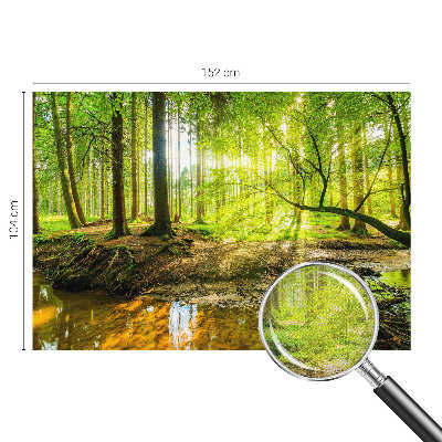 Children's wall mural featuring a green landscape design