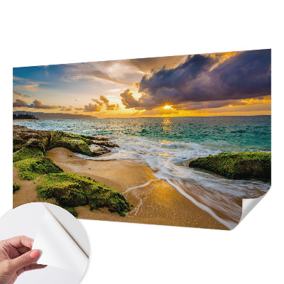 Baby room wall mural with a maritime harmony design