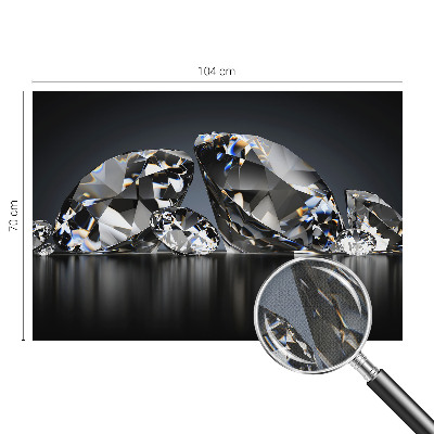 Peel and stick wallpaper mural with a crystal-inspired design
