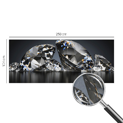Peel and stick wallpaper mural with a crystal-inspired design