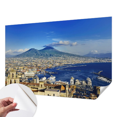 Stick-on wall mural with a seaside panorama