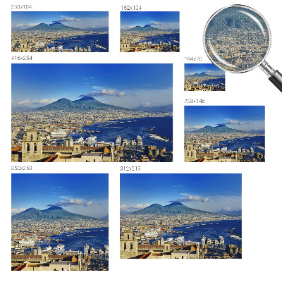 Stick-on wall mural with a seaside panorama