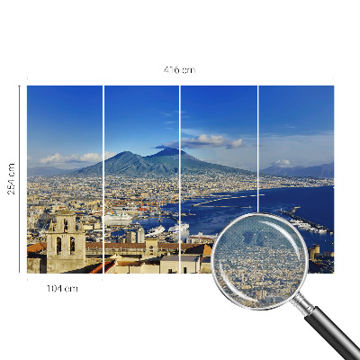 Stick-on wall mural with a seaside panorama