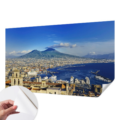 Stick-on wall mural with a seaside panorama