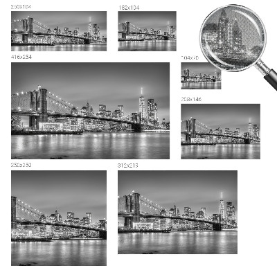 Removable wall mural featuring the Metropolis Bridge design