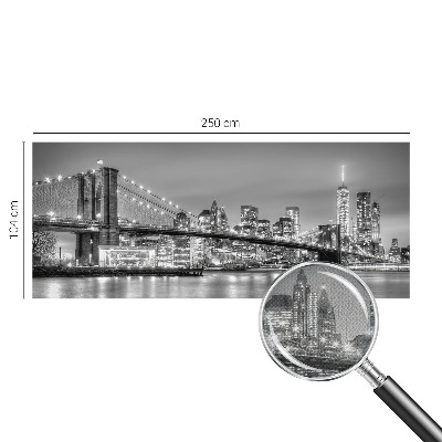 Removable wall mural featuring the Metropolis Bridge design