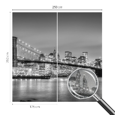 Removable wall mural featuring the Metropolis Bridge design