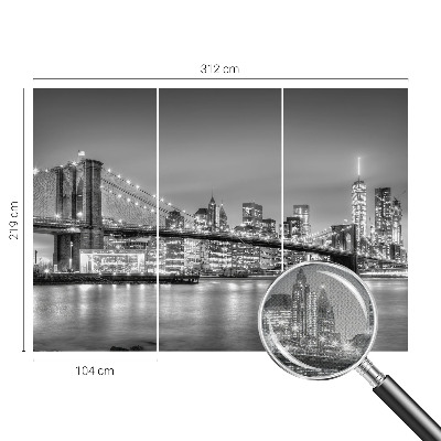 Removable wall mural featuring the Metropolis Bridge design