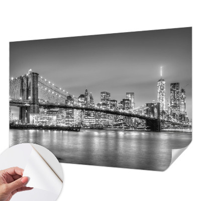 Removable wall mural featuring the Metropolis Bridge design