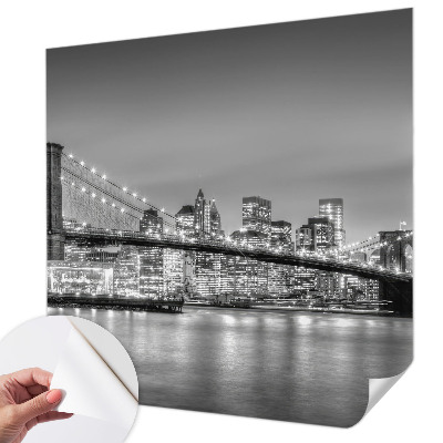 Removable wall mural featuring the Metropolis Bridge design