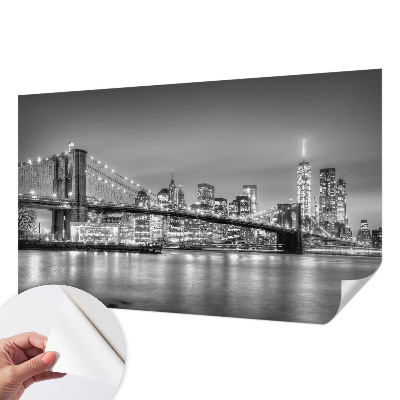 Removable wall mural featuring the Metropolis Bridge design