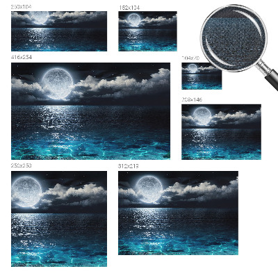Removable wall mural wallpaper Night sea