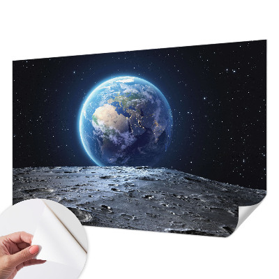 Peel and stick wall mural for living room with a cosmic panorama design