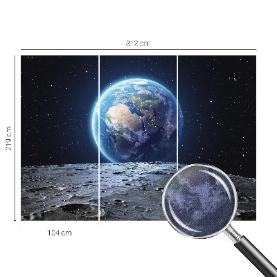 Peel and stick wall mural for living room with a cosmic panorama design