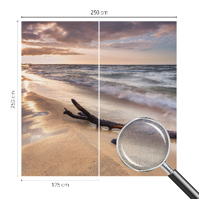 Peel and stick wall mural for kids' room with a West Beach design
