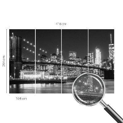 Peel and stick wall mural for bedroom Night panorama