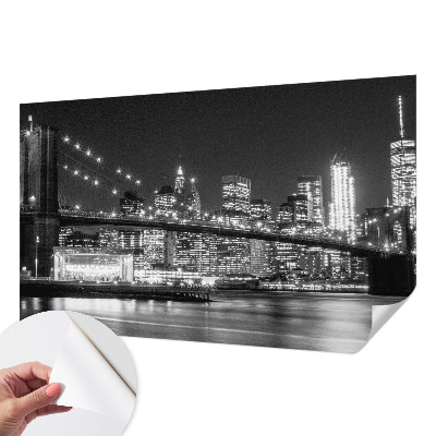 Peel and stick wall mural for bedroom with a night panorama design