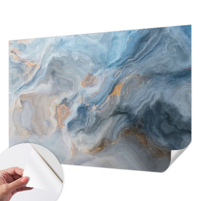 Nursery wall mural with colorful abstract shapes for a child's room