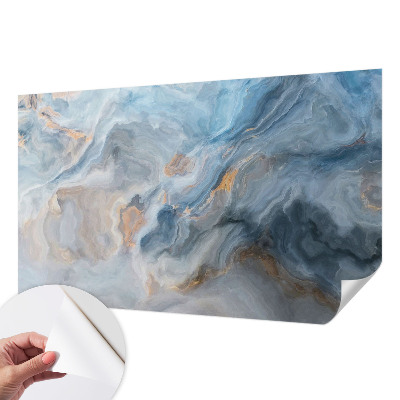 Nursery wall mural with colorful abstract shapes for a child's room