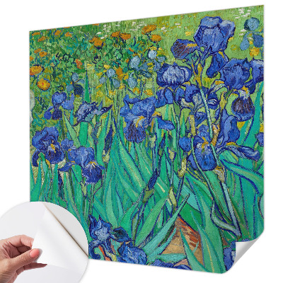 Baby room wall mural with a garden flowers design
