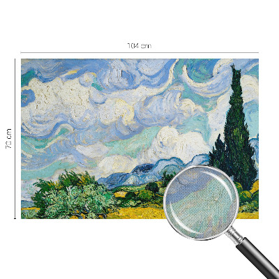 Children's wall mural with an expressive cloud design