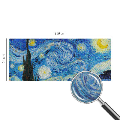 Peel and stick wallpaper mural with a night sky design