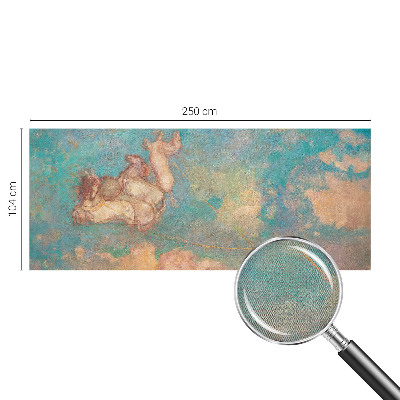 Self-adhesive wall mural with a heavenly pegasi design