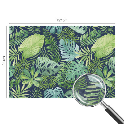 Self-adhesive photo wallpaper with a tropical leaves design