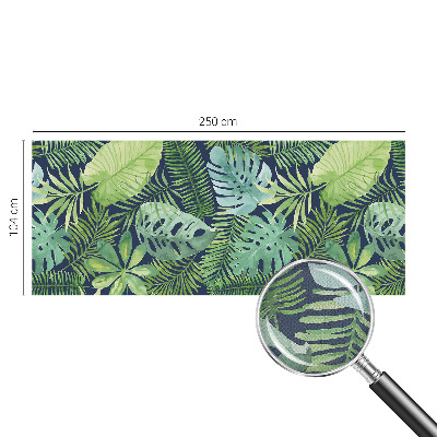 Self-adhesive photo wallpaper with a tropical leaves design
