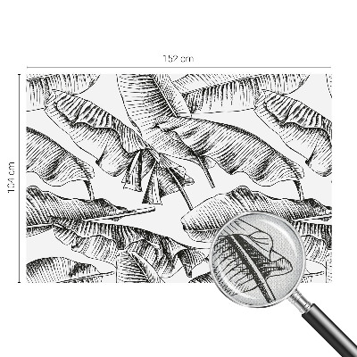 Stick-on wall mural with a banana leaf pattern