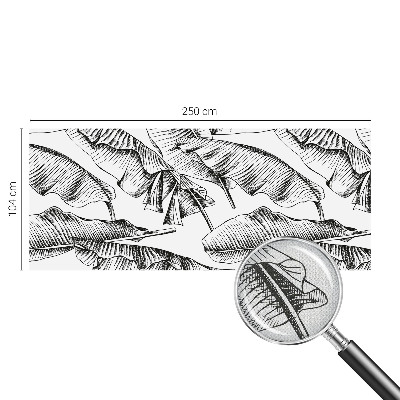 Stick-on wall mural with a banana leaf pattern