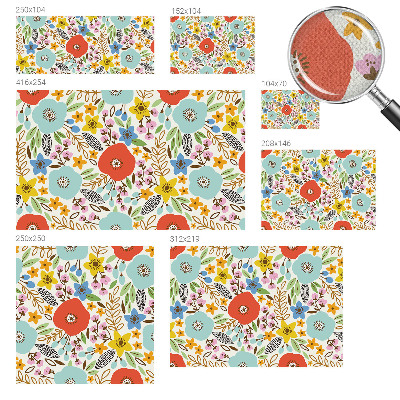 Removable wall mural wallpaper with a floral pattern