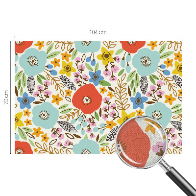 Removable wall mural wallpaper with a floral pattern