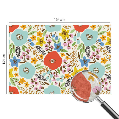 Removable wall mural wallpaper with a floral pattern