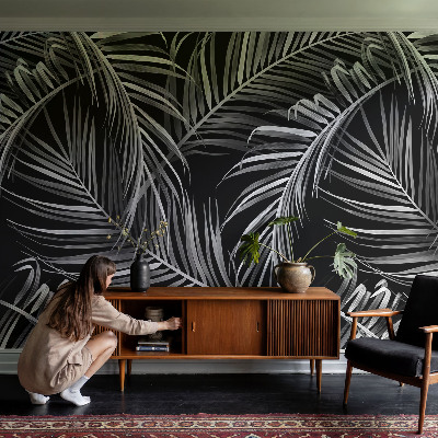 Removable wall mural with an exotic pattern