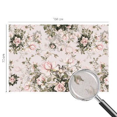 Peel and stick wall mural for bedroom with a floral pattern