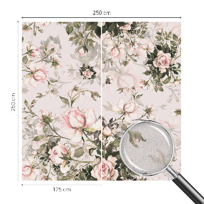 Peel and stick wall mural for bedroom with a floral pattern