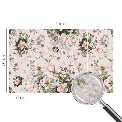 Peel and stick wall mural for bedroom Floral pattern