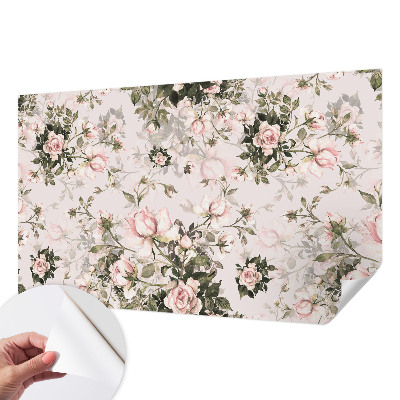 Peel and stick wall mural for bedroom Floral pattern