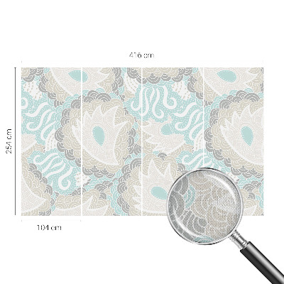 Peel and stick wall mural for kids' room with abstract patterns