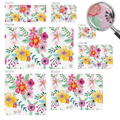 Nursery wall mural with a fresh floral design