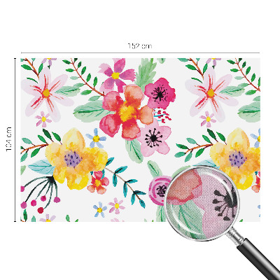 Nursery wall mural with a fresh floral design