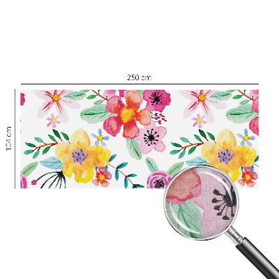 Nursery wall mural with a fresh floral design