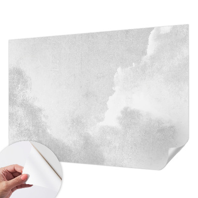 Baby room wall mural Subtle clouds