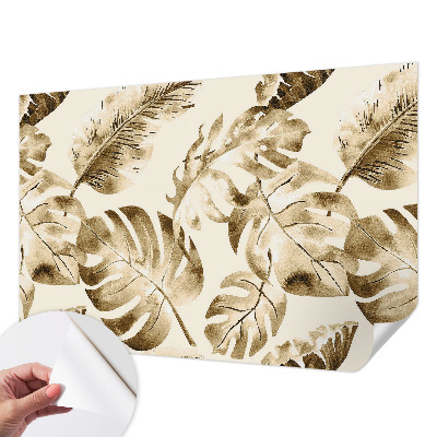 Peel and stick wall mural with an exotic flora design