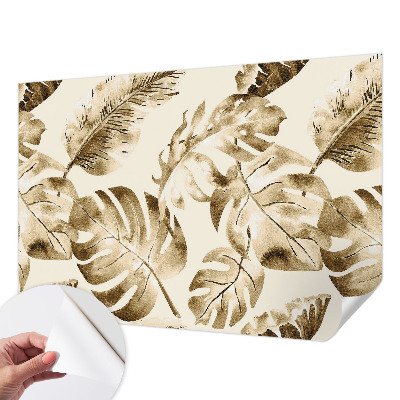Peel and stick wall mural with an exotic flora design