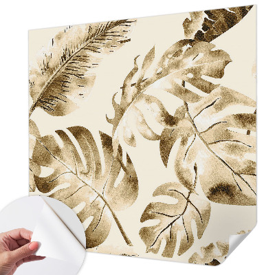 Peel and stick wall mural with an exotic flora design