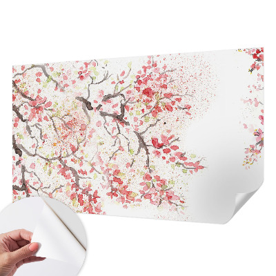 Peel and stick wallpaper mural Flowering branches