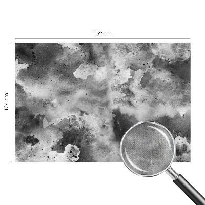 Self-adhesive wall mural with a gray cloud pattern