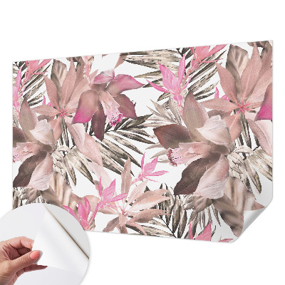Self-adhesive photo wallpaper with an exotic flower design